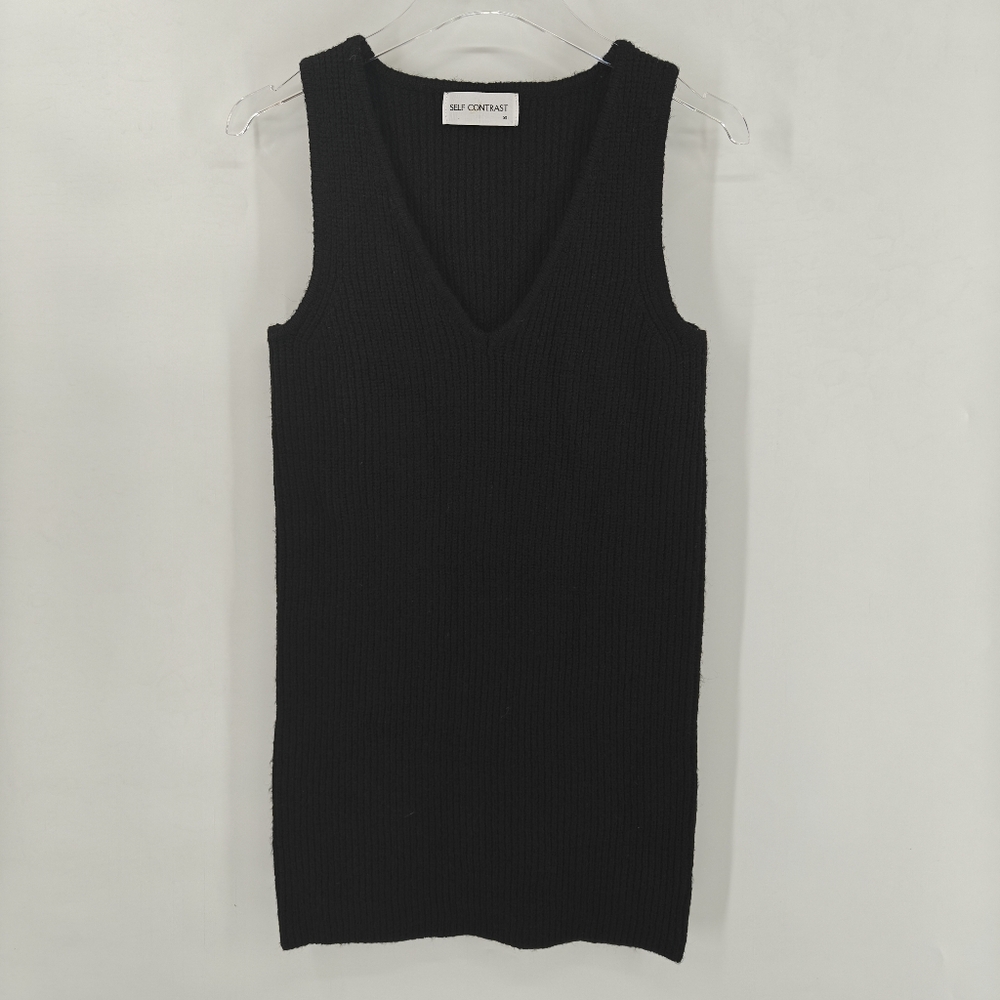 Self Contrast Ribbed Knit Dress Size XS‎ NWOT